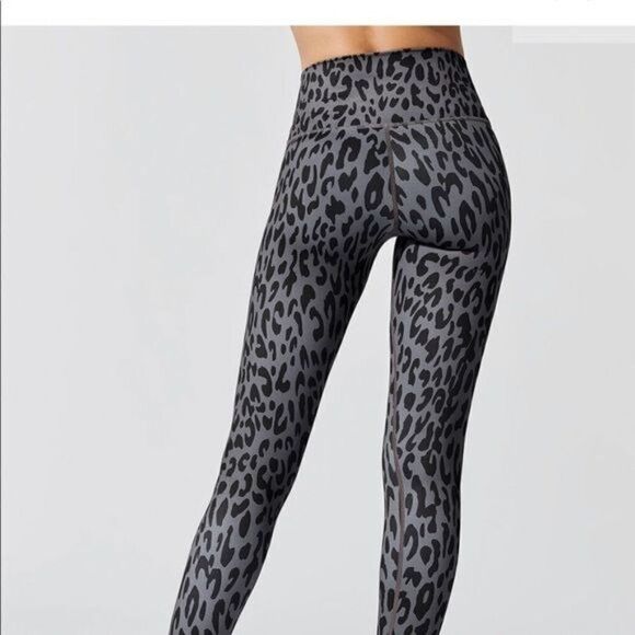 Carbon38 Ballerina Leopard High Rise 7/8 Leggings Size XS Charcoal Gray Athletic - Picture 3 of 11